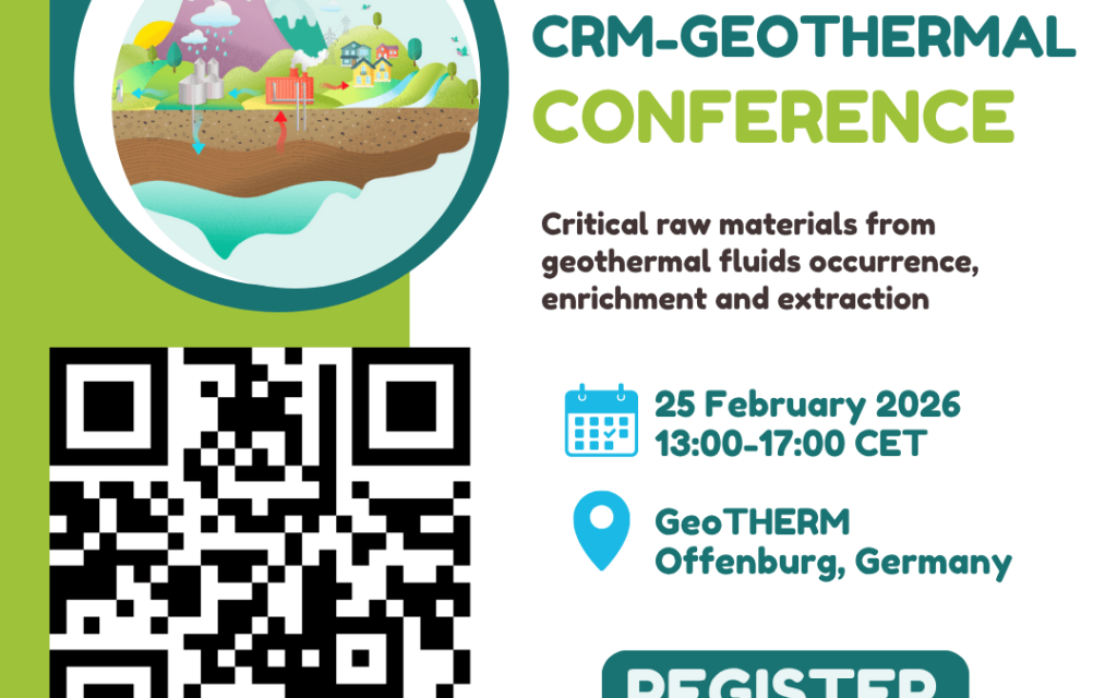 Registration open – Final conference of the CRM-Geothermal project, 25 February 2026