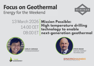 Webinar – High-temperature drilling technology for next-gen geothermal, 13 March 2026