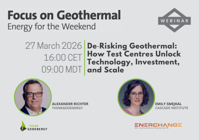 Webinar – The crucial role of test centres in geothermal de-risking; 27 March 2026