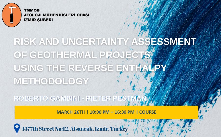 Registration open – Risk and uncertainty assessment training for geothermal projects; Izmir, Türkiye