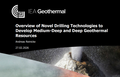 IEA report highlights innovation ecosystem on novel geothermal drilling technologies
