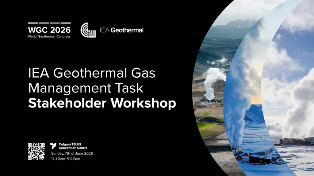 Registration open – Workshop on geothermal gas management; 7 June 2026; Calgary, Canada