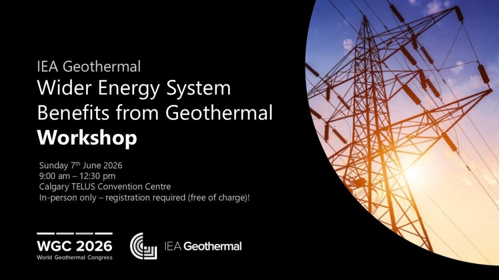 Registration open – Wider energy system benefits from geothermal; 7 June 2026; Calgary, Canada