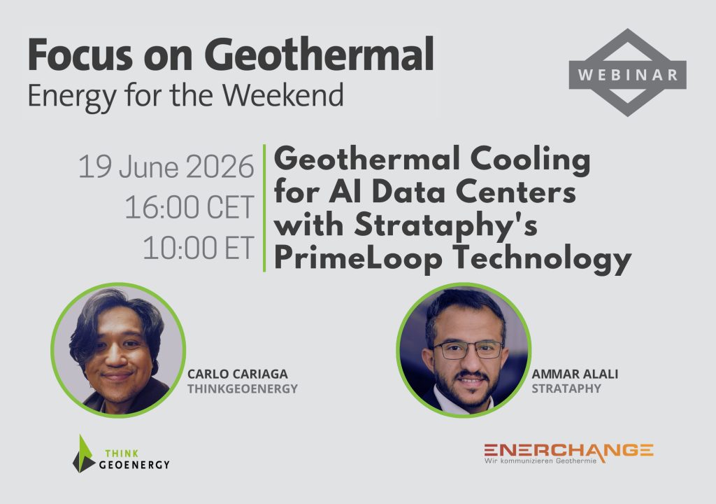 Webinar – Geothermal cooling for data centers with PrimeLoop technology, 19 June 2026