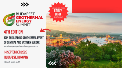 Early bird registration open – The fourth Budapest Geothermal Energy Summit; 14 September 2026