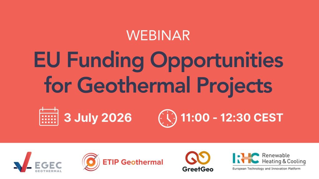 Webinar – EU funding opportunities for geothermal projects, 3 July 2026