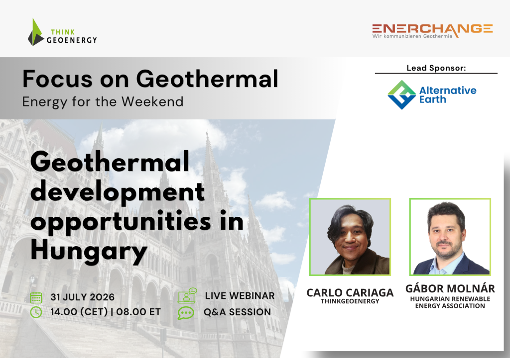 Webinar – Geothermal development opportunities in Hungary, 31 July 2026